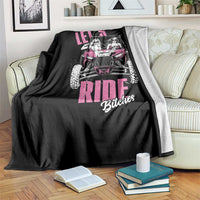 Funny Lets Ride Bitches Throw Blanket UTV SXS Four Wheeler UTV Offroad Mudding - Wonder Print Shop