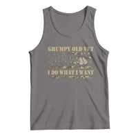 Funny Grumpy Old Vet I Do What I Want Tank Top Military Veteran Camo American Flag - Wonder Print Shop