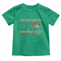 Funny Grumpy Old Vet I Do What I Want Toddler T Shirt Military Veteran Camo American Flag - Wonder Print Shop