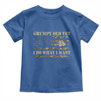 Funny Grumpy Old Vet I Do What I Want Toddler T Shirt Military Veteran Camo American Flag - Wonder Print Shop