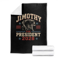 Jimothy For President 2028 Throw Blanket Funny Jimothy The Raccoon Seattle Trash Panda Meme