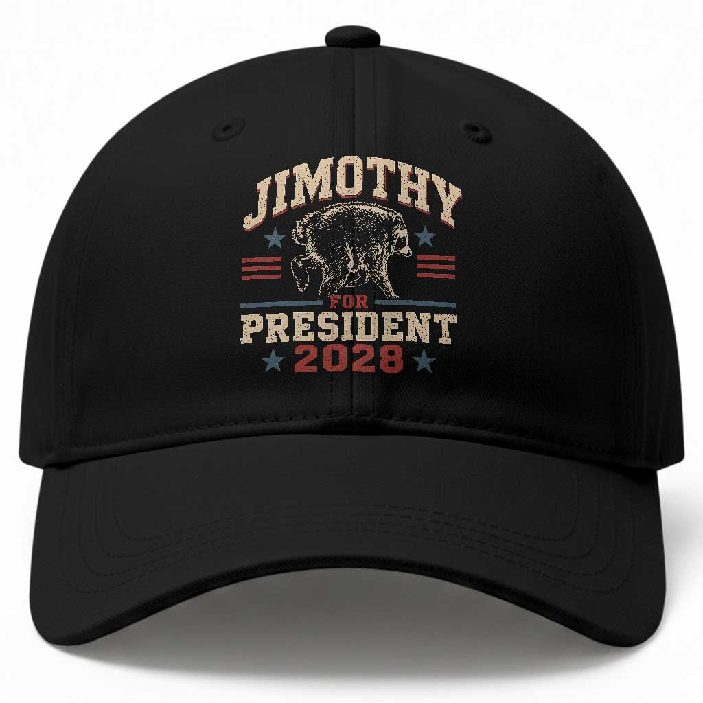 Jimothy For President 2028 Baseball Cap Funny Jimothy The Raccoon Seattle Trash Panda Meme