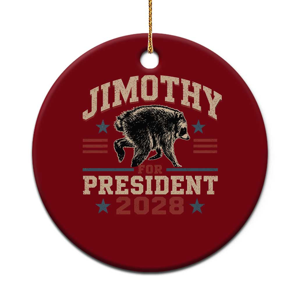 Jimothy For President 2028 Ceramic Ornament Funny Jimothy The Raccoon Seattle Trash Panda Meme
