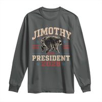 Jimothy For President 2028 Long Sleeve Shirt Funny Jimothy The Raccoon Seattle Trash Panda Meme