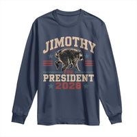 Jimothy For President 2028 Long Sleeve Shirt Funny Jimothy The Raccoon Seattle Trash Panda Meme