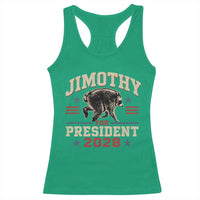 Jimothy For President 2028 Racerback Tank Top Funny Jimothy The Raccoon Seattle Trash Panda Meme
