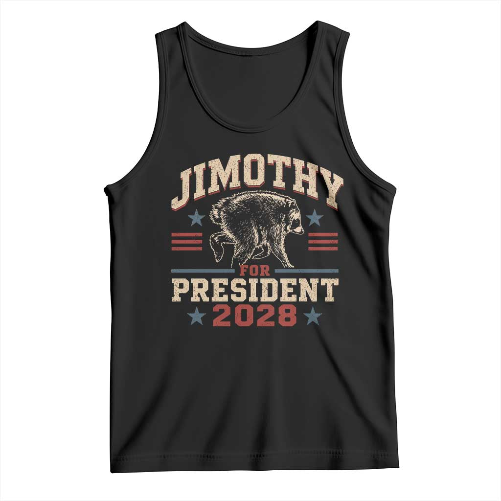Jimothy For President 2028 Tank Top Funny Jimothy The Raccoon Seattle Trash Panda Meme