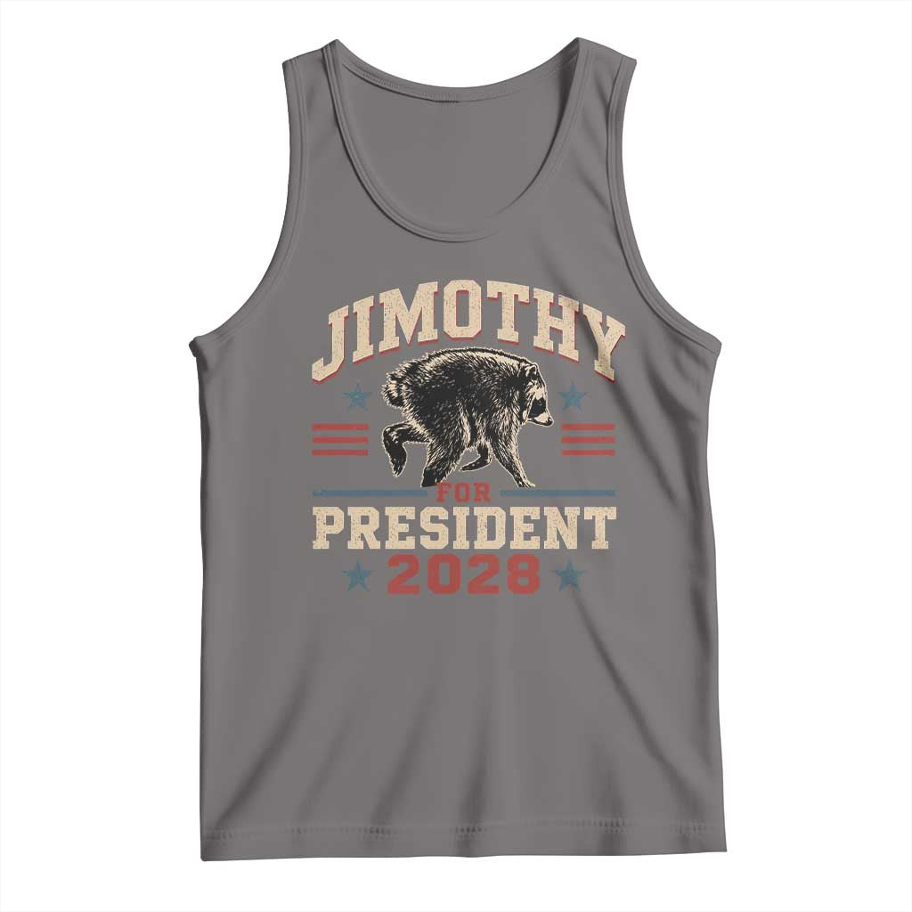Jimothy For President 2028 Tank Top Funny Jimothy The Raccoon Seattle Trash Panda Meme