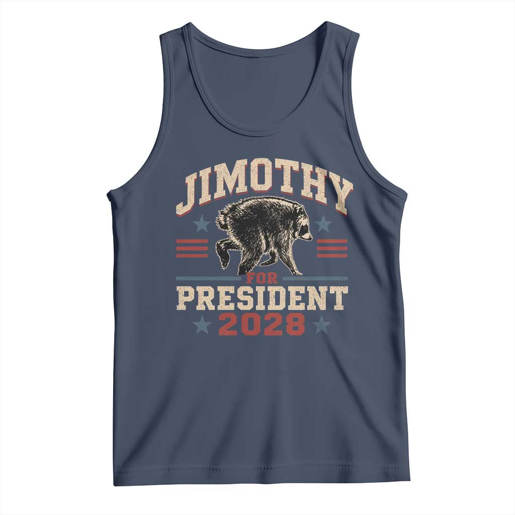 Jimothy For President 2028 Tank Top Funny Jimothy The Raccoon Seattle Trash Panda Meme