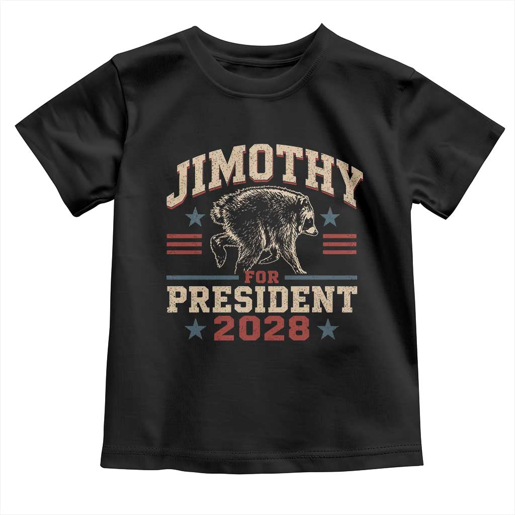 Jimothy For President 2028 Toddler T Shirt Funny Jimothy The Raccoon Seattle Trash Panda Meme