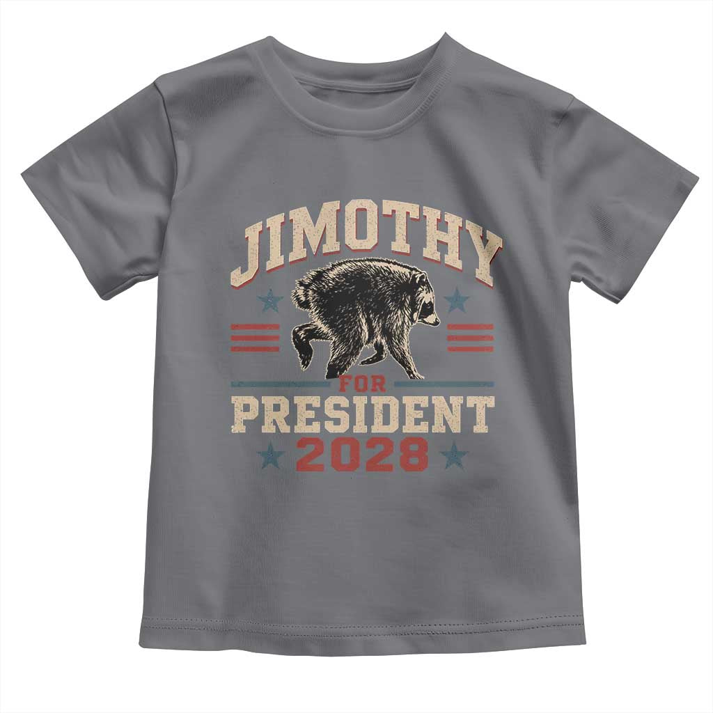 Jimothy For President 2028 Toddler T Shirt Funny Jimothy The Raccoon Seattle Trash Panda Meme