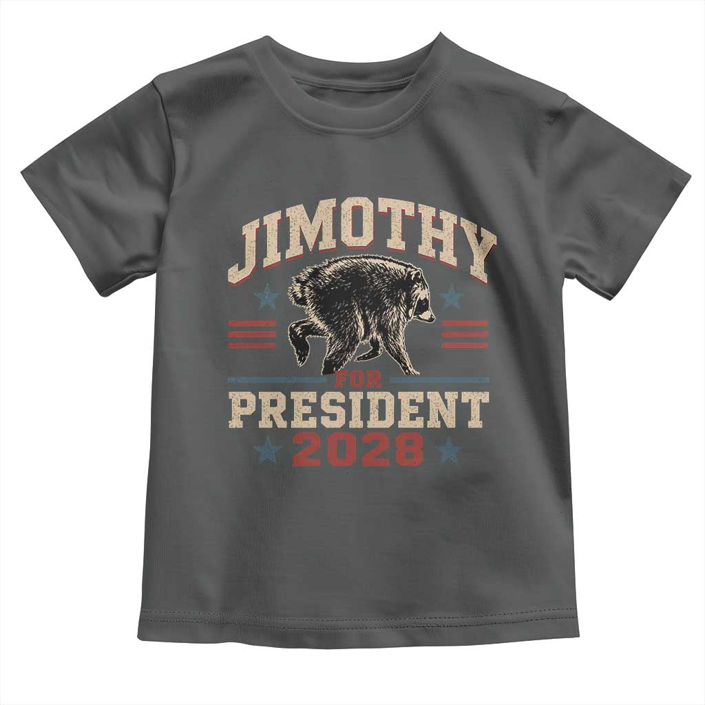Jimothy For President 2028 Toddler T Shirt Funny Jimothy The Raccoon Seattle Trash Panda Meme