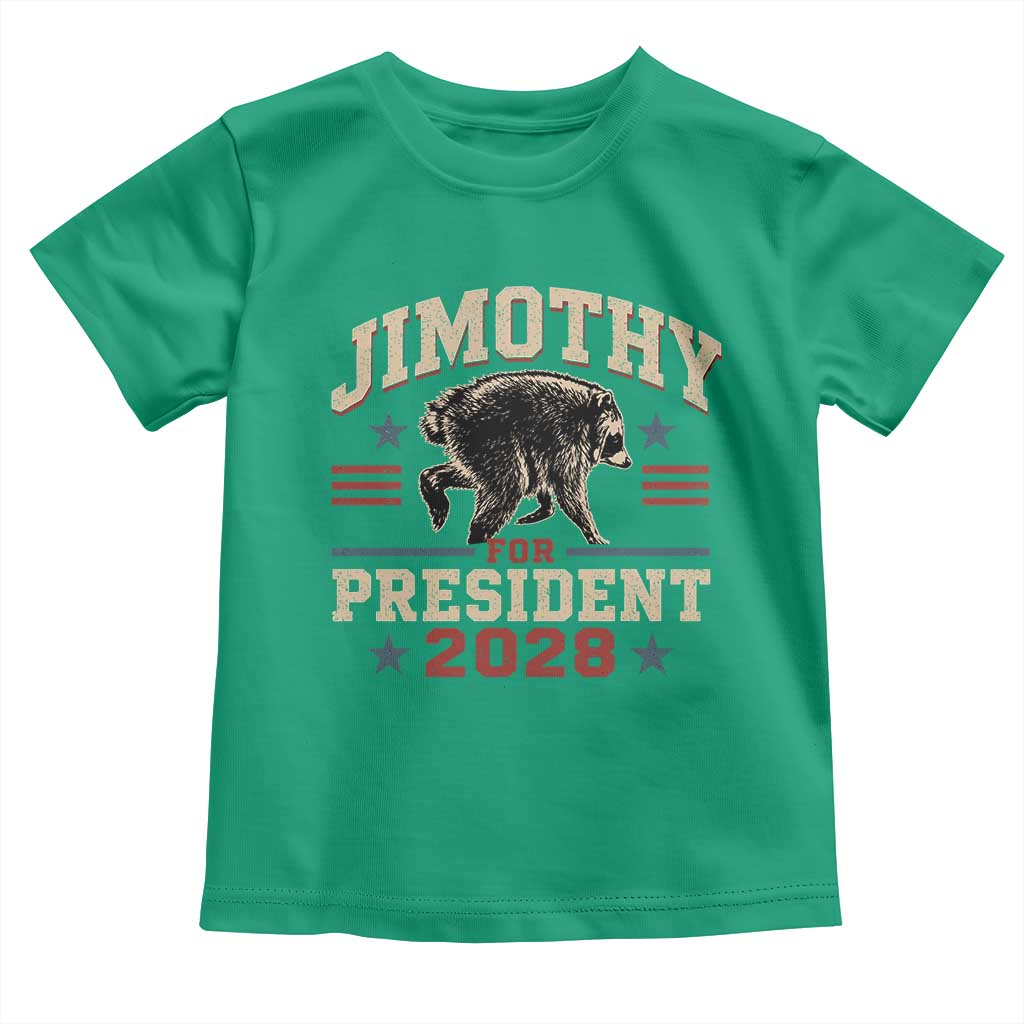 Jimothy For President 2028 Toddler T Shirt Funny Jimothy The Raccoon Seattle Trash Panda Meme