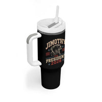 Jimothy For President 2028 Tumbler With Handle Funny Jimothy The Raccoon Seattle Trash Panda Meme