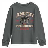 Jimothy For President 2028 Youth Sweatshirt Funny Jimothy The Raccoon Seattle Trash Panda Meme