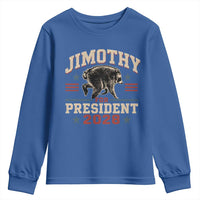 Jimothy For President 2028 Youth Sweatshirt Funny Jimothy The Raccoon Seattle Trash Panda Meme