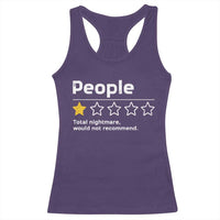 People 1 Star Total Nightmare Would Not Recommend Racerback Tank Top Funny Sarcastic