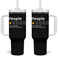 People 1 Star Total Nightmare Would Not Recommend Tumbler With Handle Funny Sarcastic