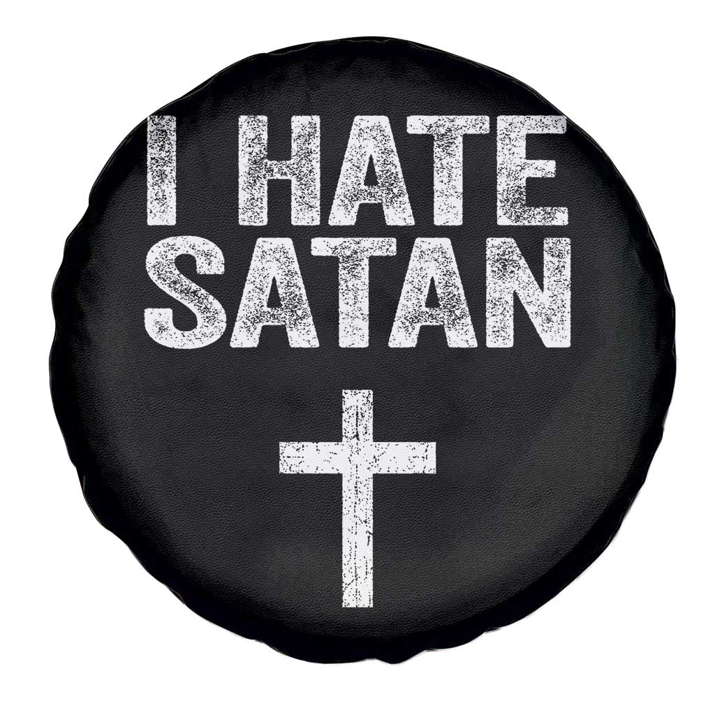 I Hate Satan Spare Tire Cover Funny Christian Jesus Cross
