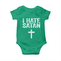I Hate Satan Baby Onesie Funny Christian Jesus Cross