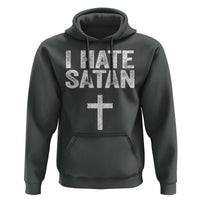 I Hate Satan Hoodie Funny Christian Jesus Cross