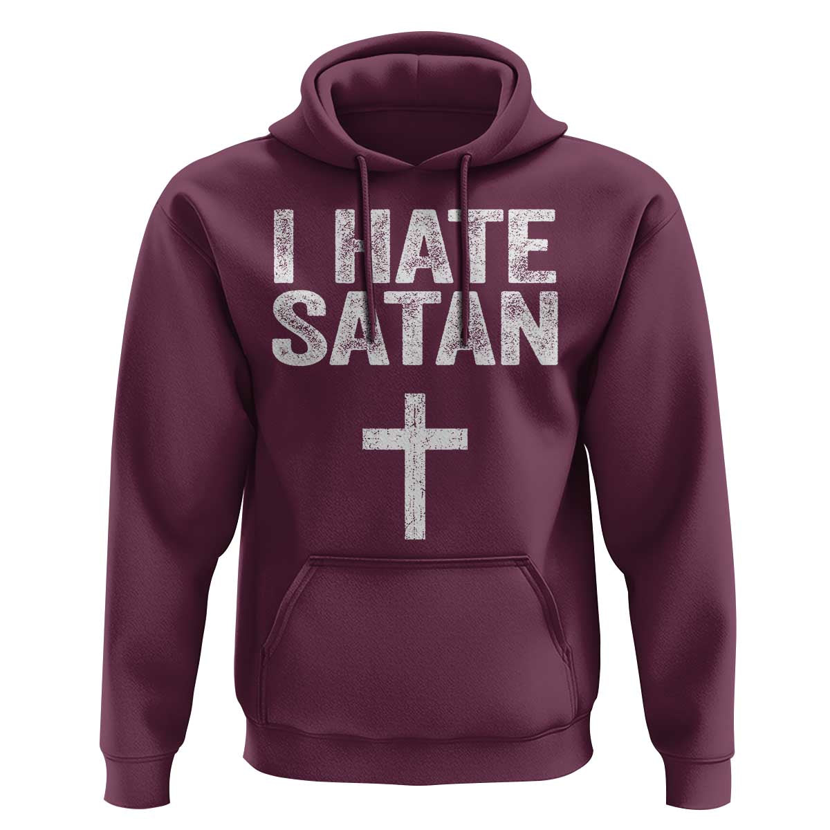 I Hate Satan Hoodie Funny Christian Jesus Cross
