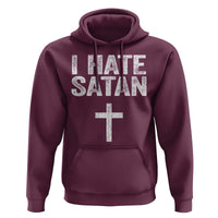 I Hate Satan Hoodie Funny Christian Jesus Cross