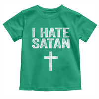 I Hate Satan Toddler T Shirt Funny Christian Jesus Cross