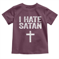 I Hate Satan Toddler T Shirt Funny Christian Jesus Cross