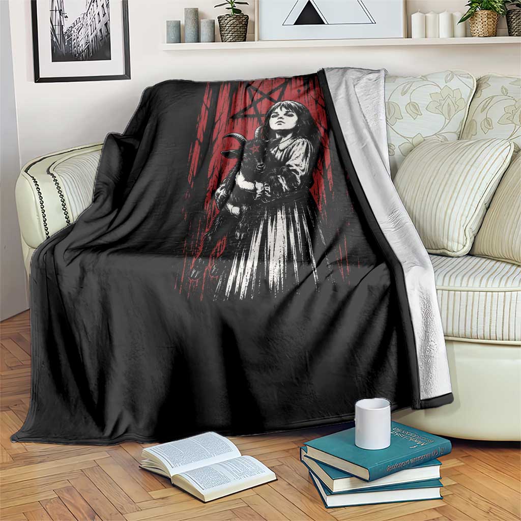 Not Today Jesus Gothic Dark Art Creepy Halloween Throw Blanket