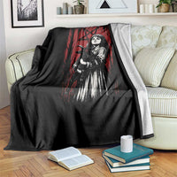 Not Today Jesus Gothic Dark Art Creepy Halloween Throw Blanket