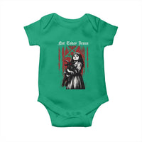 Not Today Jesus Gothic Dark Art Creepy Halloween Baby Onesie