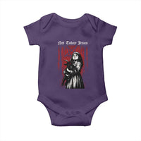 Not Today Jesus Gothic Dark Art Creepy Halloween Baby Onesie