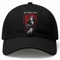 Not Today Jesus Gothic Dark Art Creepy Halloween Baseball Cap