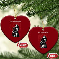 Not Today Jesus Gothic Dark Art Creepy Halloween Ceramic Ornament