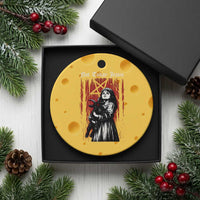 Not Today Jesus Gothic Dark Art Creepy Halloween Ceramic Ornament