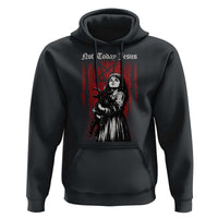 Not Today Jesus Gothic Dark Art Creepy Halloween Hoodie