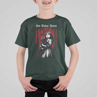 Not Today Jesus Gothic Dark Art Creepy Halloween T Shirt For Kid