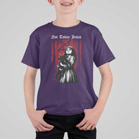 Not Today Jesus Gothic Dark Art Creepy Halloween T Shirt For Kid