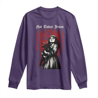 Not Today Jesus Gothic Dark Art Creepy Halloween Long Sleeve Shirt