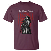 Not Today Jesus Gothic Dark Art Creepy Halloween T Shirt