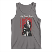 Not Today Jesus Gothic Dark Art Creepy Halloween Tank Top