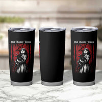 Not Today Jesus Gothic Dark Art Creepy Halloween Tumbler Cup