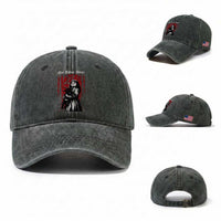 Not Today Jesus Gothic Dark Art Creepy Halloween Washed Cotton Baseball Cap