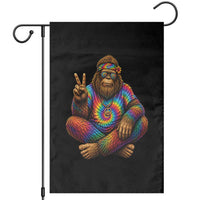 Hippie Bigfoot Peace Sign Tie Dye Sasquatch Garden Flag