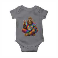 Hippie Bigfoot Peace Sign Tie Dye Sasquatch Baby Onesie