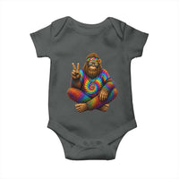 Hippie Bigfoot Peace Sign Tie Dye Sasquatch Baby Onesie