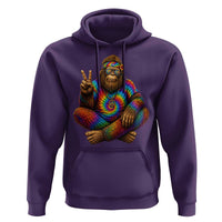 Hippie Bigfoot Peace Sign Tie Dye Sasquatch Hoodie