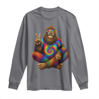 Hippie Bigfoot Peace Sign Tie Dye Sasquatch Long Sleeve Shirt