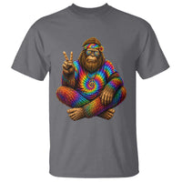 Hippie Bigfoot Peace Sign Tie Dye Sasquatch T Shirt